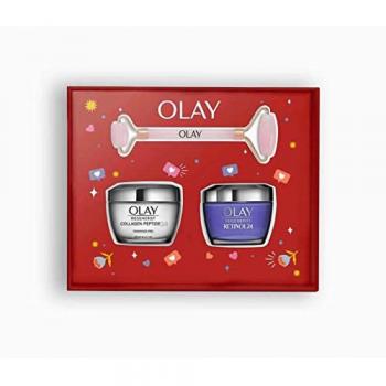 Caja Premium de Colágeno y Retinol 50ml + Rodillo Facial Olay