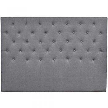 Cabecero de Cama Acolchado 180 cm en Tela - Gris Claro Decorativo