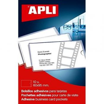 APLI 2580 - Bolsillos porta tarjetas autoadhesivos