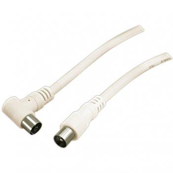 Conexión antena TV acodada 2.5 m blanco Electro Dh 37.004/2.5/B/AC