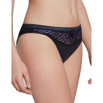 Lou 02268-030 Women's Graphic Moon Black Solid Colour Briefs Knickers Bikini Xlarge