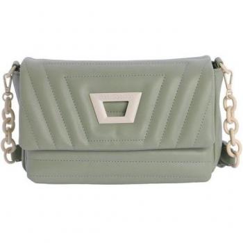 Bolso bandolera de mujer Karina verde con cremallera