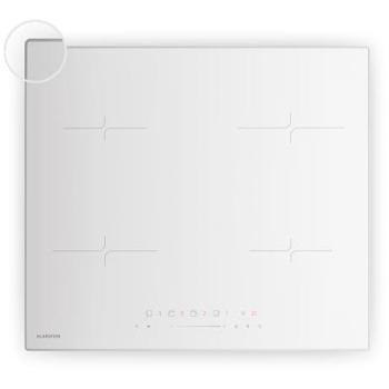 Placa de Inducción Klarstein Velaire 60cm - 4 Zonas, 7000W, Táctil, Temporizador, Diseño Minimalista, Blanco