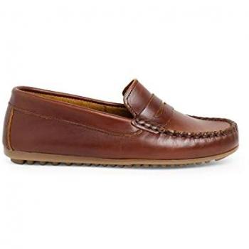 Mocasines de Niño de Cuero Antifaz Talla 39 Color Marrón - Calzado Fabricado en España