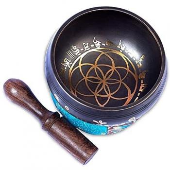 Juego de cuencos tibetanos para cantar – Fácil de jugar para principiantes, auténtico hecho a mano, meditación y sonido holístico, 7 chakras, regalo curativo de Himalayan Bazaar