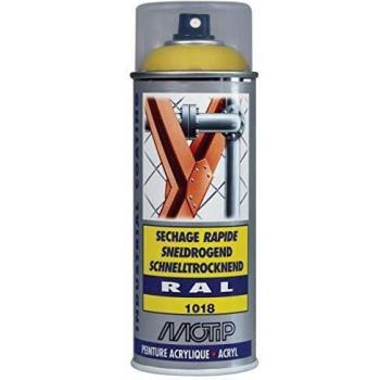 Laca Acrílica Brillante RAL 1018 Zink Amarillo - 400 ml Secado Rápido