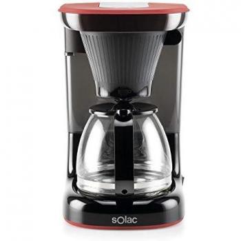 Solac CF4032 Stillo Drip - Cafetera de goteo. Uniform Drip Distribution. 1.2L. 650W. Filtro permanente extraíble lavable. Portafiltro pivotante. Antigoteo. Placa calefactora. Auto-off. Dosificador.