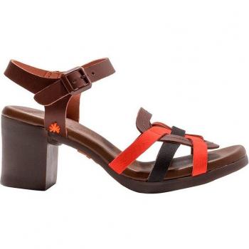 Sandalias de tacón Art 1842 GRASS WAXED BROWN-CORAL/ CANNES para Mujer