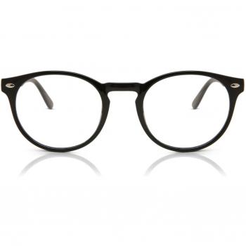 Gafas Anti-Azules Ovaladas con Montura Completa de Plástico Negros para Hombre - SmartBuy Collection