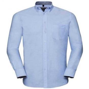 Camisa Oxford Tailored de Manga Larga para Hombre Russell Collection Talla S