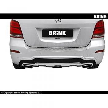 Enganche de remolque desmontable Brink 579100 con sistema de liberación rápida, capacidad de carga máxima de 2000 kg, compatible con vehículos específicos, incluye kit de instalación y homologación