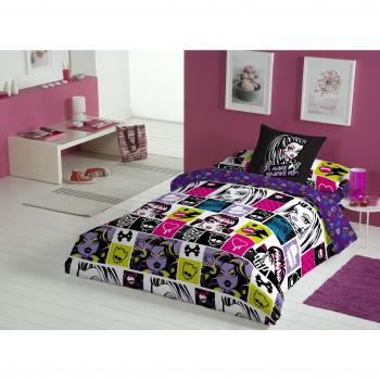 Euromoda Lenceria del Hogar Funda Nórdica de 3 Piezas Monster High Chispas multicolor Unica