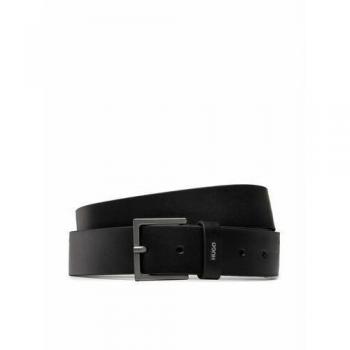 Cinturón de Piel Lisa HUGO para Hombre con Logo en Trabilla Negro (110 cm) - Casual 2024
