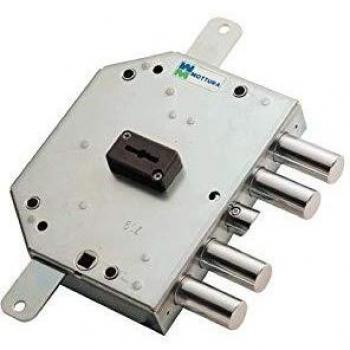 Cerradura Mottura Triple para Aplicar con Escroco Doble Mapa para Puertas Blindadas Derecha 60 mm - Dimensiones 132 x 165