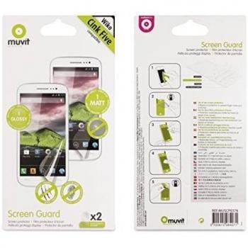Muvit MUSCP0378 - Protector de pantalla antihuellas para Wiko Cink Five