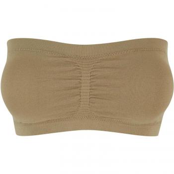 Top Bandeau con Relleno Urban Classics - XS a XL - para Mujer - Caqui