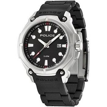 Police Men's Quartz Watch with Black Dial Analogue Display and Gold Plastic PL,13939JS / 02