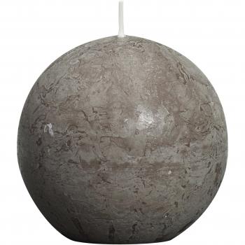 Bolsius - Vela de bola de parafina, rústica, color marrón topo