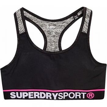 Superdry – Sujetador deportivo, fc0-black/speckle charcoal, large