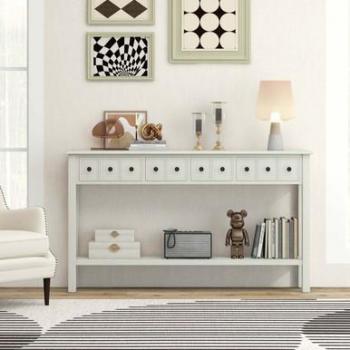 60 Console Entryway Sofa Table with 4 Drawers