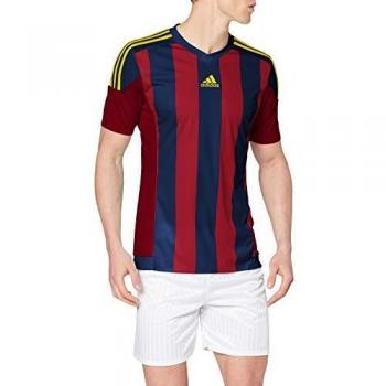 adidas Striped 15 Camiseta de Manga Corta, Hombre, Collegiate Burgundy/Dark Blue/Yellow, 2XL