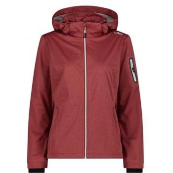 CMP Women's Softshell Jacket with Zip Hood in Red (Size 40)
