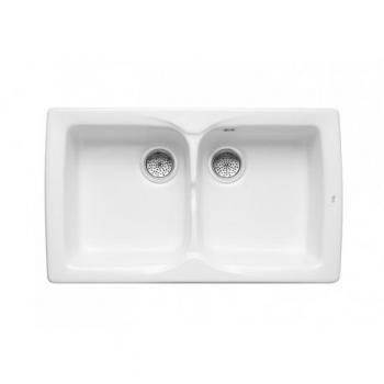 Fregadero de cocina de gres 2 cubetas BEVERLY - ROCA
