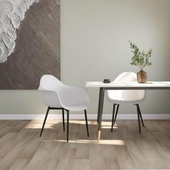 Sillas de comedor de polipropileno blanco - 2 piezas