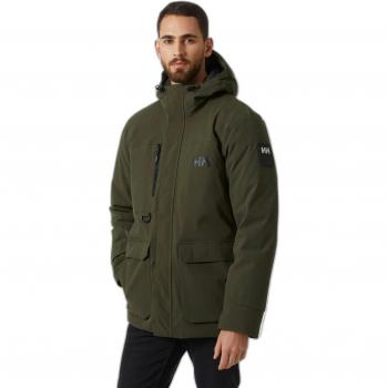 Parka Helly Hansen URB Lab Down, chaqueta con capucha, color verde oscuro, talla XL
