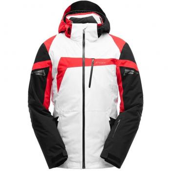 Spyder Titan Chaqueta, Hombre, Blanco/Negro / Rojo, S