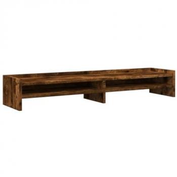 Soporte de pantalla madera ingeniería roble ahumado 100x24x16cm