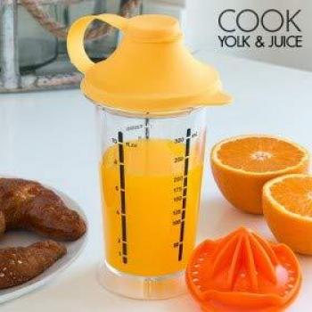 Appetitissime Cool Yolk & Juice Vaso Mezclador con Exprimidor, Naranja, 19 x 10 x 12,5 cm