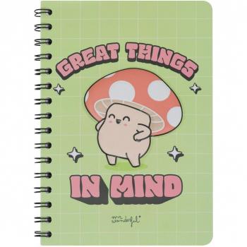 Libreta A5 3D Mr. Wonderful: Seta Great Things in Mind - Tamaño 21x1x14 cm