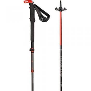 ATOMIC BCT Mountaineering SQS 1 para de Bastones de esquí Touring, Plegable, Aluminio/Carbono, Unisex, Gris/Rojo, 115-135 cm
