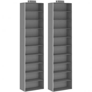 Organizador de Gabinete Colgante Día y Noche con 10 Estantes de Tela (2 PCs)