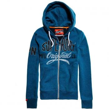 Superdry Sudadera Heritage Ziphood Azul Hombre S Azul