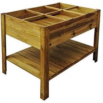 Mesa Huerto Urbano Gardiun 230 l 120x80x88 cm Madera tratada y Tela Geotextil