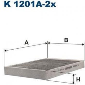 Filtro de habitáculo FILTRON K 1201A-2x - Filtro de aire para el compartimento del pasajero, diseñado para vehículos, mejora la calidad del aire interior, captura polvo y alérgenos, fácil instalación