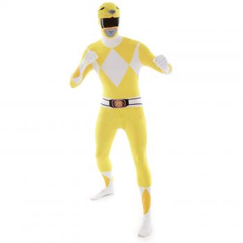 Morphsuit Adulto Power Ranger Amarillo - Traje de cuerpo completo, talla mediana