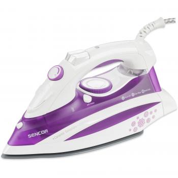 Plancha de Vapor Sencor SSI 8441VT, 2200W, 380ml, Cerámica, Púrpura/Blanco