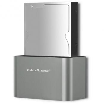 Estación de acoplamiento HDD/SSD Qoltec 50315 SATA de 2,5 y 3,5 con USB 3.0
