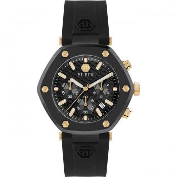 Philipp Plein Hexagon Chrono Black Watch, Men's, Black, Size: ONE SIZE