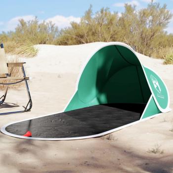 Tienda de playa pop-up impermeable vidaXL color azul, gris, verde mar y verde agua