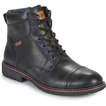 Pikolinos York M2M-8156C1 Botines para Hombre de Piel Negros con Cordones, Cremallera Lateral y Plantilla Extraíble