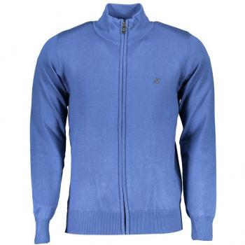 U.S. Polo Assn. Grand Polo Blue Nylon Zip-Up Sweater - 3XL, Male, Cardigan Style, Embroidered Design
