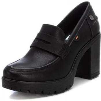 Mocasines de Mujer Refresh con Tacón Alto y Suela Flexible, Color Negro, Talla 40