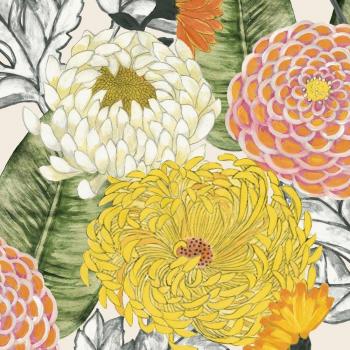 Papel Pintado Vinílico Botánico Multicolor Vietri Amalfi Saint Honore