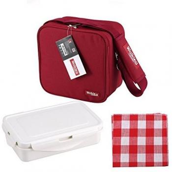 Bergner BG-3652-RD Porta Alimentos de poliéster, 23 x 22 x 13,5 cm, Rojo, Centimeters
