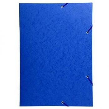 Exacompta 59507E Scotten Nature Future - Carpeta con 3 solapas y gomas de cartulina lustrada para A3, 216 g, azul, 32 x 44 cm