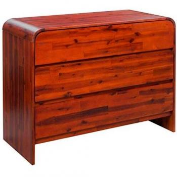 vidaXL Acacia Mueble Cajones Madera Maciza 90x37x75 cm Cajonera Organizador
